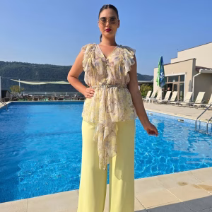 Compleu damă casual galben