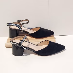 Pantofi dama eleganti negri piele naturală velur