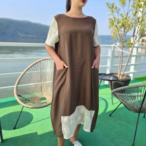 Rochie dama maro, broderie ivoire, 41TJ