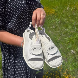 Sandale damă din piele naturală alba 78SVCR