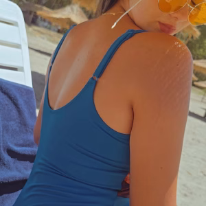 costum baie dama intreg albastru 70SV