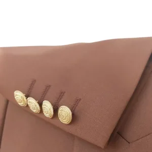 Costum barbatesc elegant maro inchis 2 piese