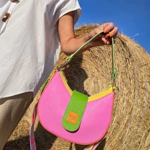 geantă dama colorată piele naturală 62SV