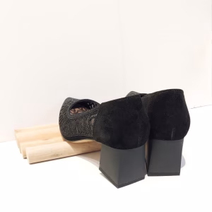 pantofi dama eleganti negri piele naturala toc gros