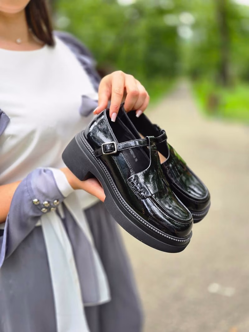 pantofi damă piele naturală lăcuită negri 88SVCR (2) pantofi damă piele naturală lăcuită negri
