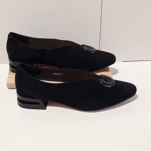 pantofi negri dama eleganti piele naturala intoarsa
