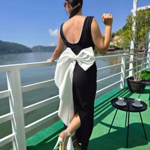 rochie lunga neagra 14SVVL01