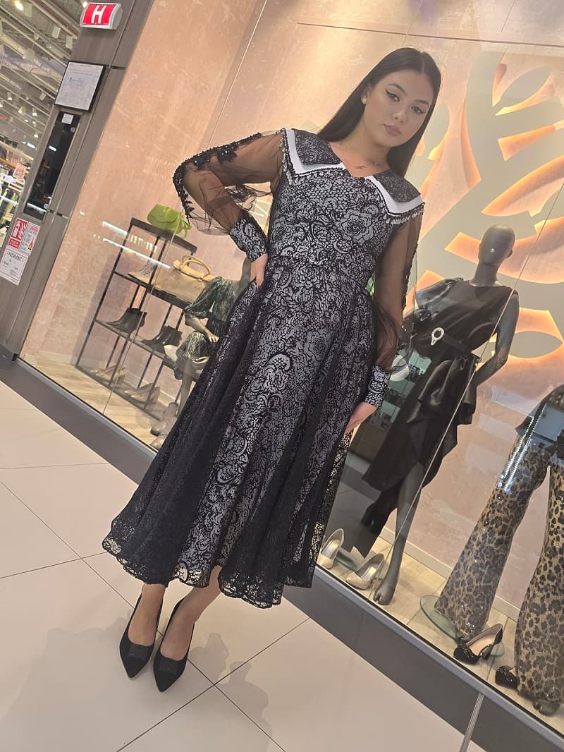 Imagine pentru Rochie neagra midi