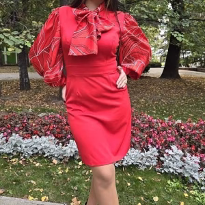 rochie rosie casual 22cr