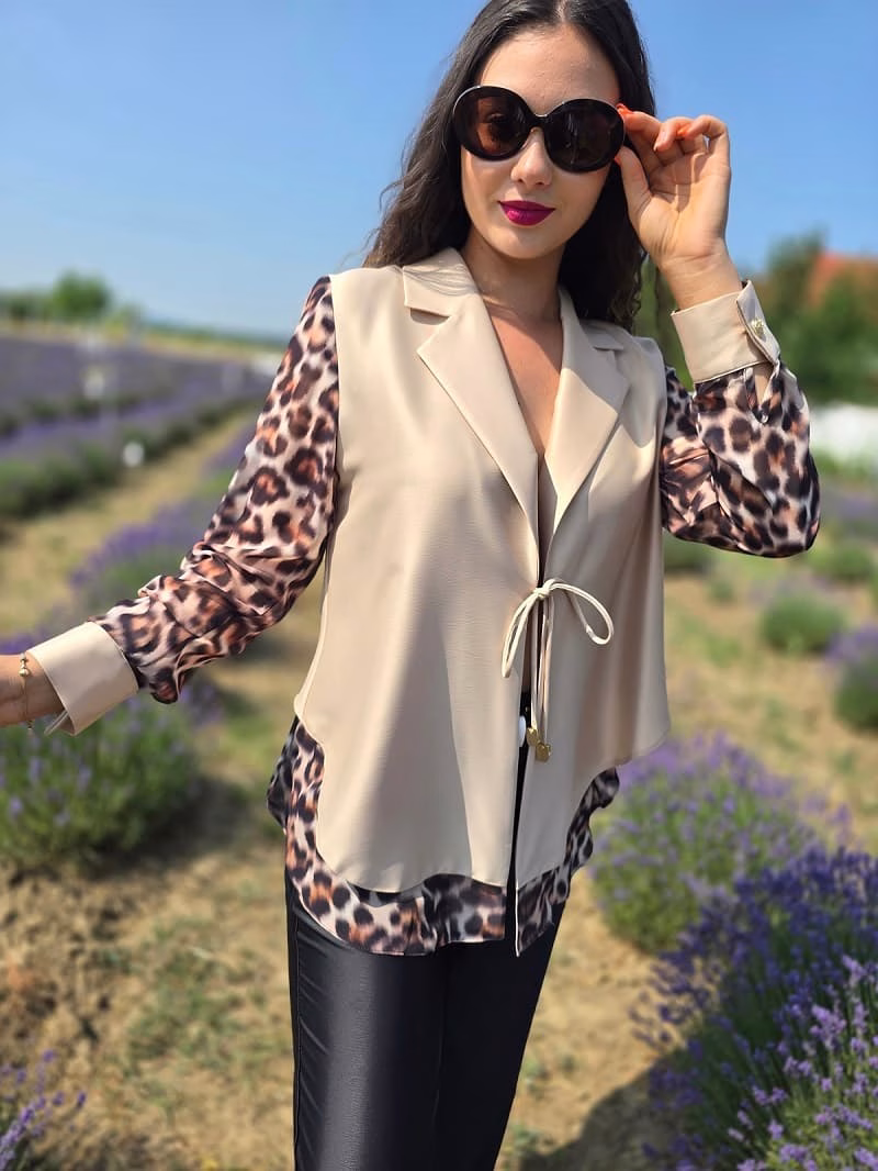 sacou dama bej animal print 22SV (1) sacou dama bej animal print