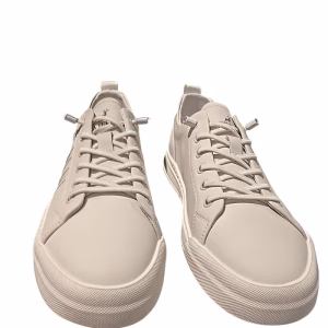 sneakers barbat alb piele naturală 14GM