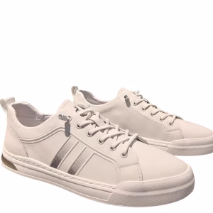 sneakers barbat alb piele naturală 14GM