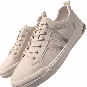 sneakers barbat alb piele naturală 14GM
