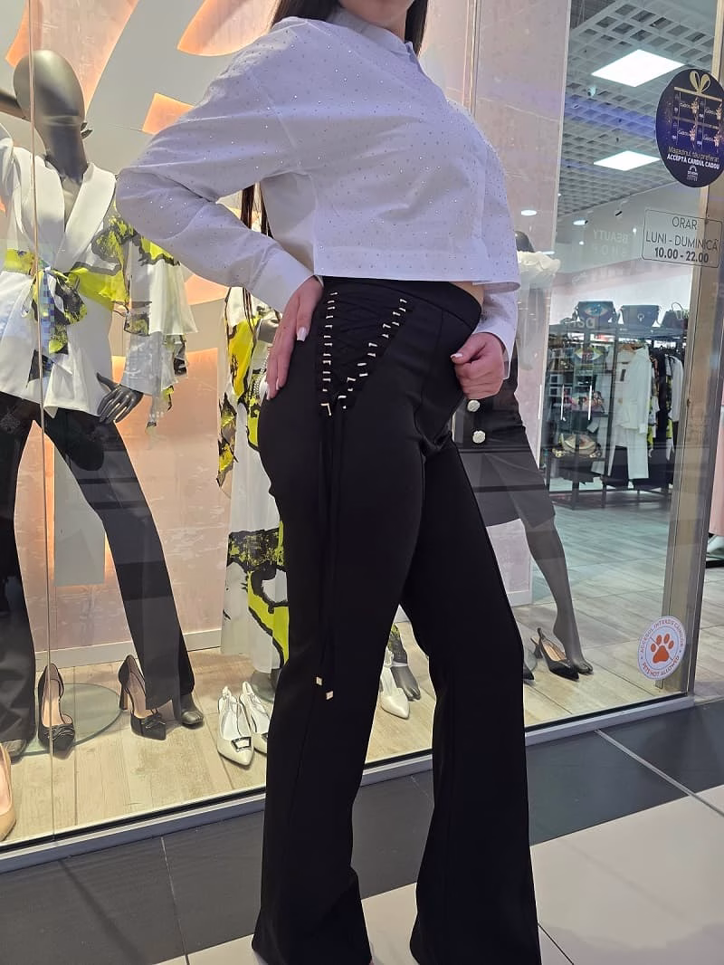 Pantaloni dama negri evazati 43VL (1) Pantaloni dama negri evazati 43VL