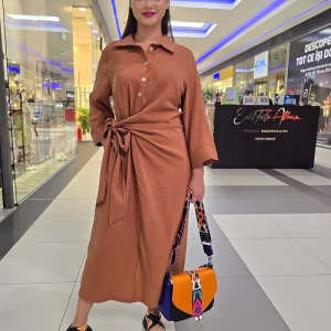 Rochie casual femei maro aramiu 11VL