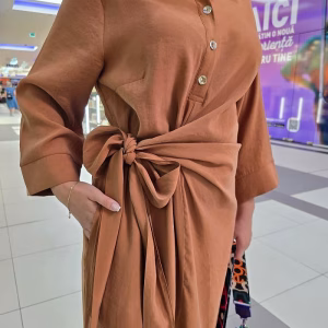 Rochie casual femei maro aramiu 11VL