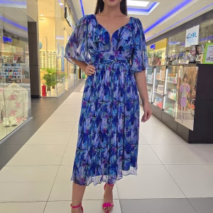 Rochie eleganta midi matase naturala 102SVCR