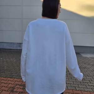 Bluza dama lejera alba, cu imprimeu craniu si tinte